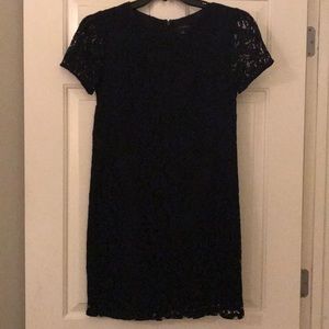 Navy Blue Lace Mini Dress